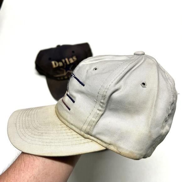 Lot Of 3 VTG Hats Dallas Cowboys THRASHED FOR CRAFTING OR REPAIR - NEED CLEANING - Picture 12 of 12